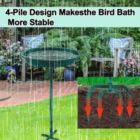 KHayRovies sturdy four-prongs base adds stability for lawn placement and long-lasting outdoor use