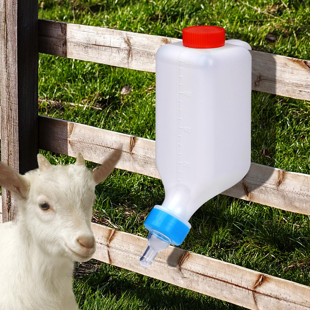 KHEARPSL 800ml lamb feeding bottle with hangup design for easy barn access