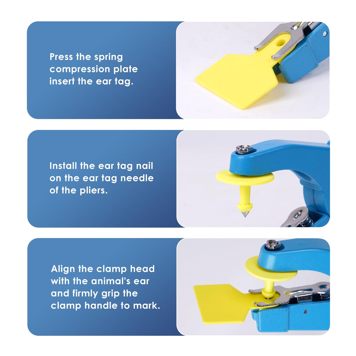 KHEARPSL cattle ear tagger aluminum body detail highlighting durability