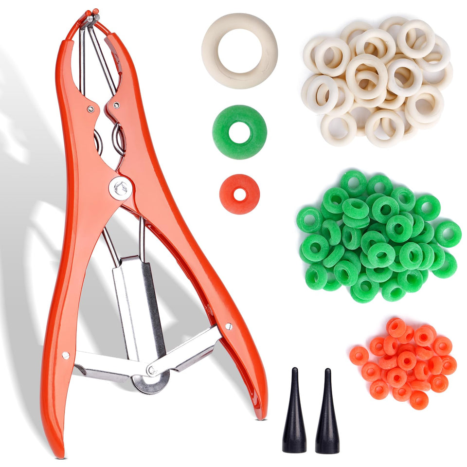 KHEARPSL Goat Banding Kit with pliers for quick, humane livestock banding