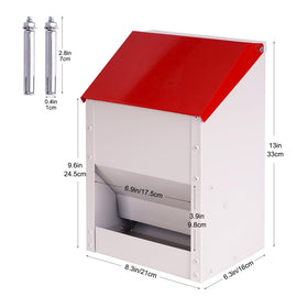 KHEARPSL wall-mount feeder shown in an outdoor coop saves space