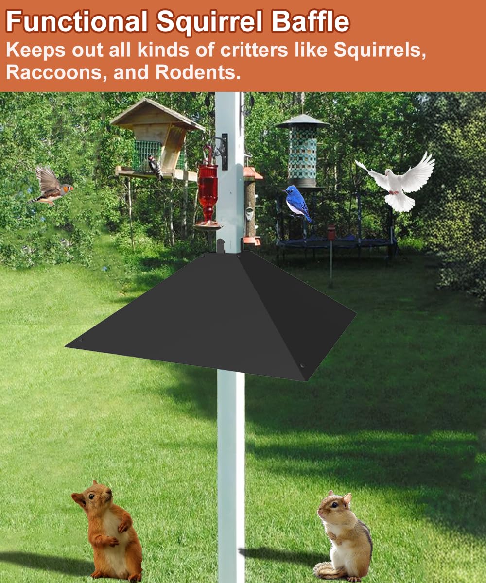 Khordin bird feeder protection in a garden setting.