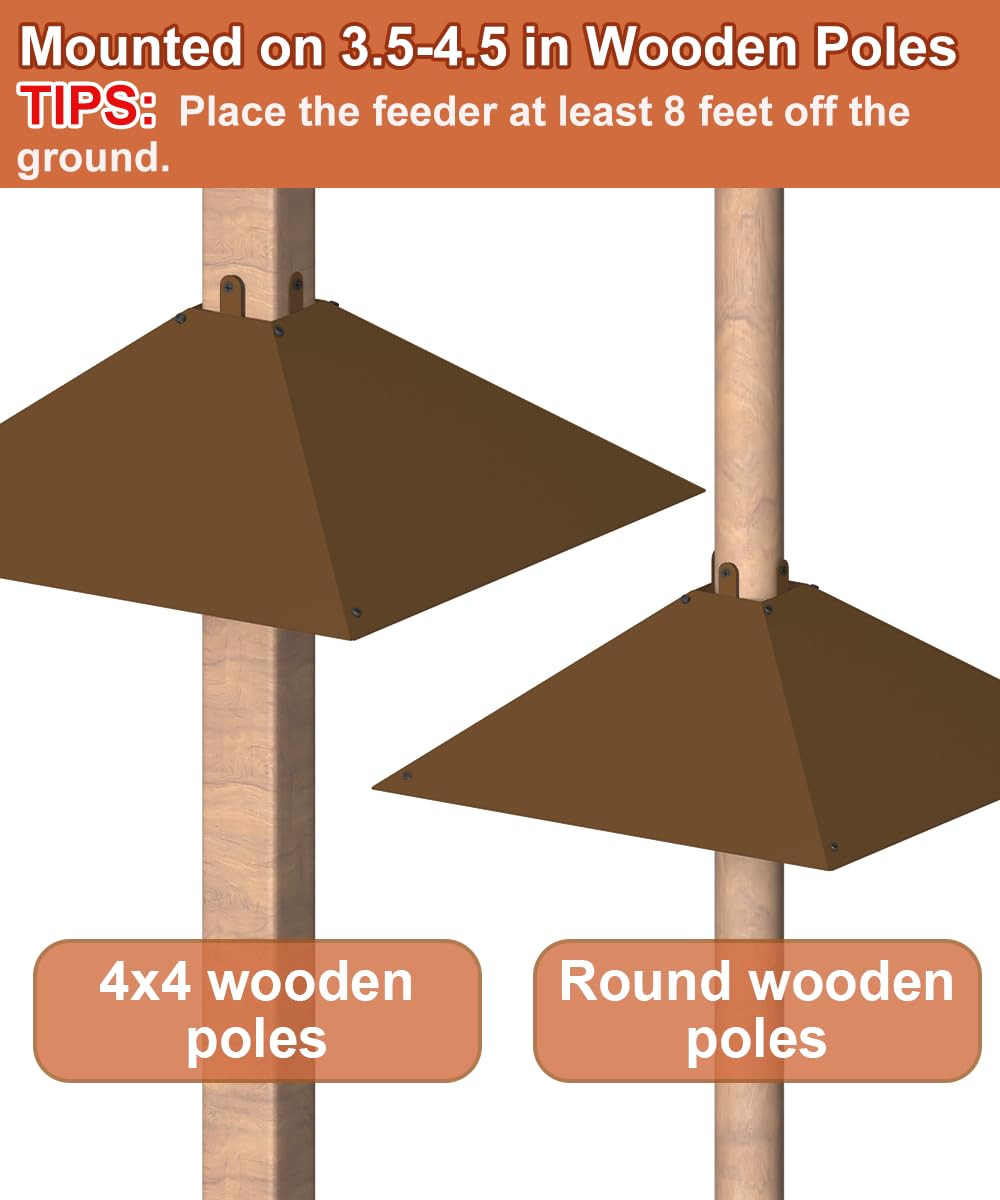 Khordin metal baffle with 17-inch diameter deters squirrels