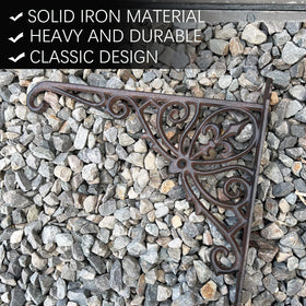 KiaoTime distressed brown bracket blends with rustic outdoor spaces