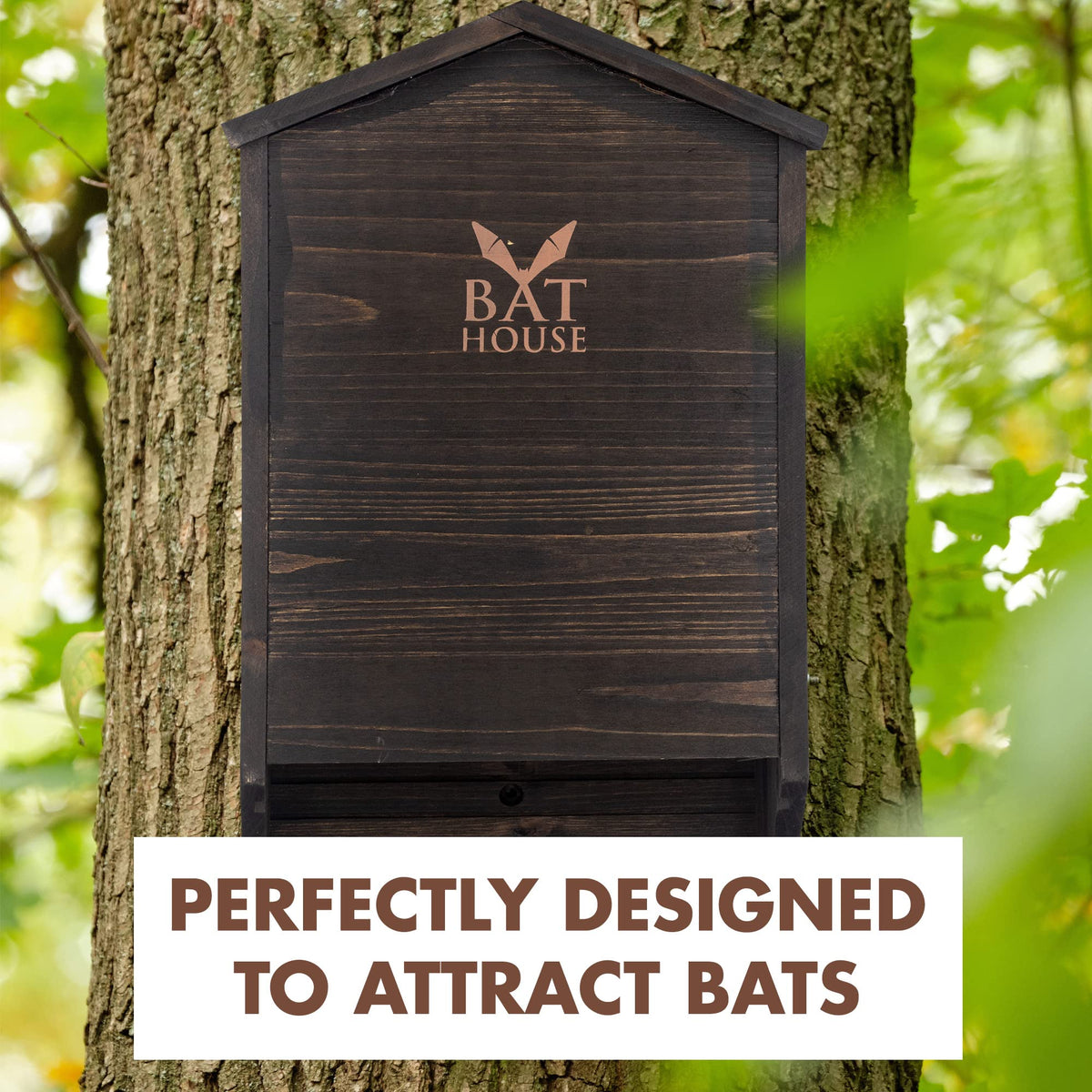 KIBAGA bat house easy to mount with included hardware for quick placement.