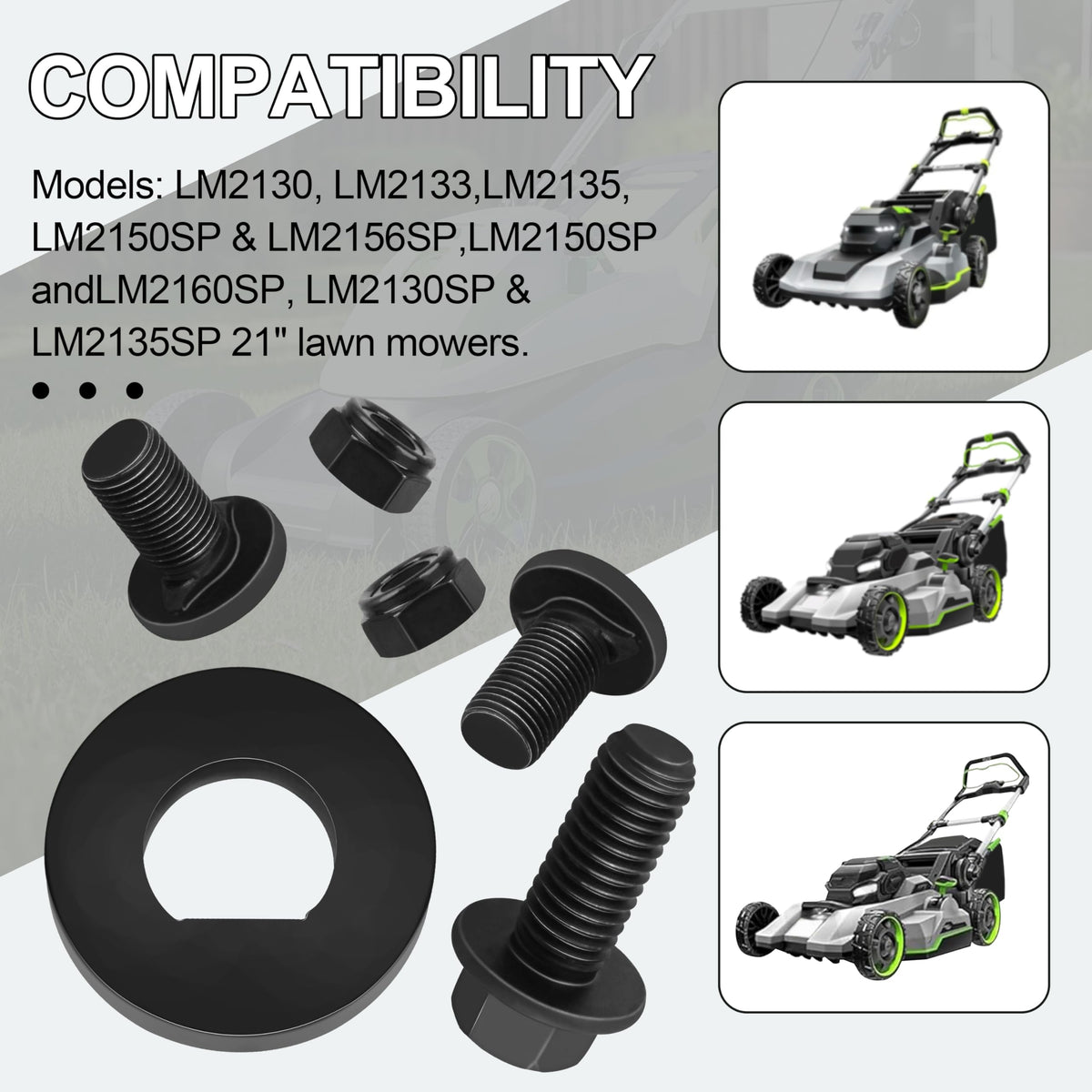 KIBOVAMO compatible with EGO 21-inch LM2130SP/LM2150SP/LM2160SP