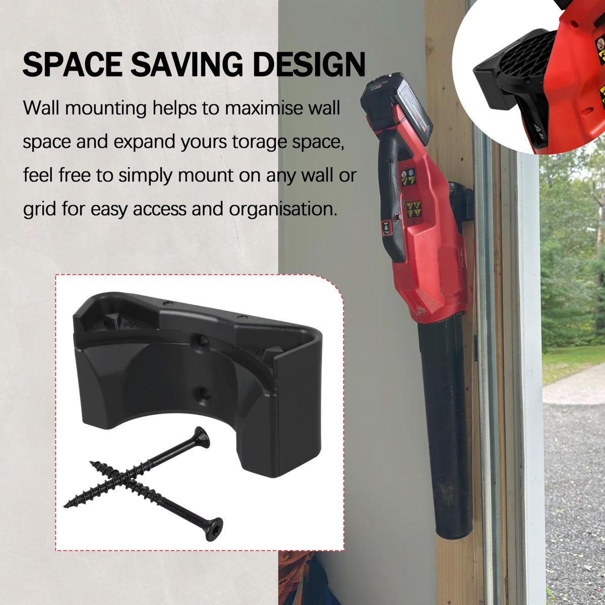 Ergonomic design enables easy access to the M-18 blower