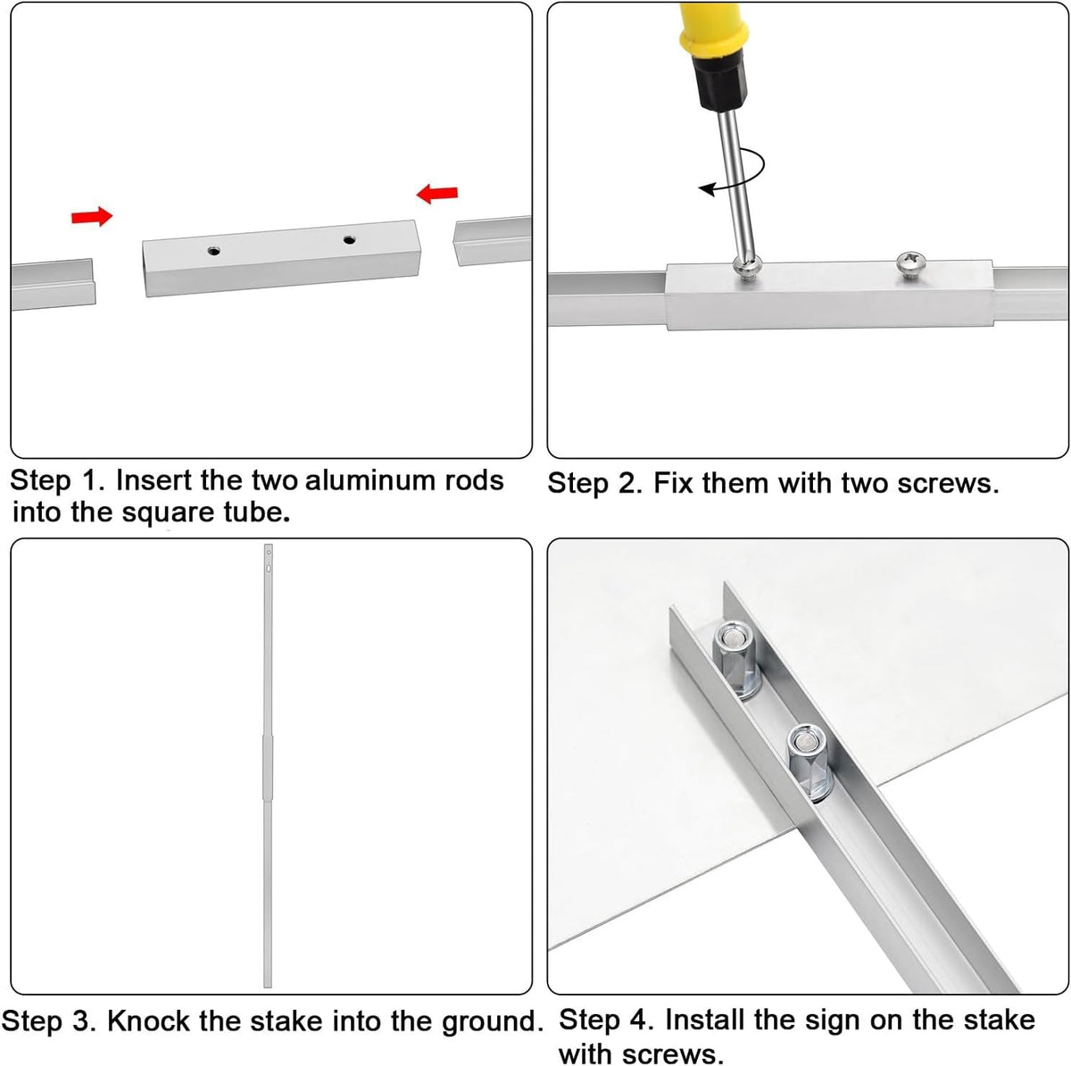 Includes hardware and guide for easy setup