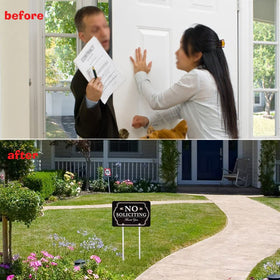 Kichwit no soliciting sign 21-inch height ensures clear visibility from afar.