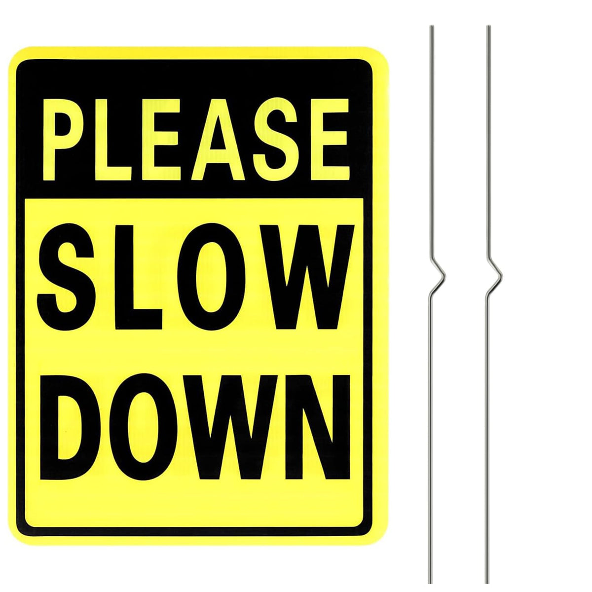 Kichwit yard signs come in a two-pack for easy neighborhood visibility.