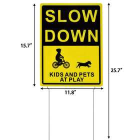 Kichwit yard sign with metal stakes included for fast, tool-free installation.