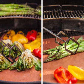 KickOIL grill mat easy-clean reusable solution that saves parchment waste.