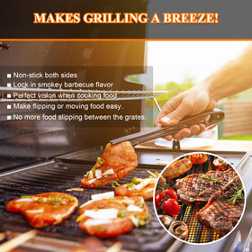 KickOil grill mat withstands 500F heat for versatile outdoor grilling.