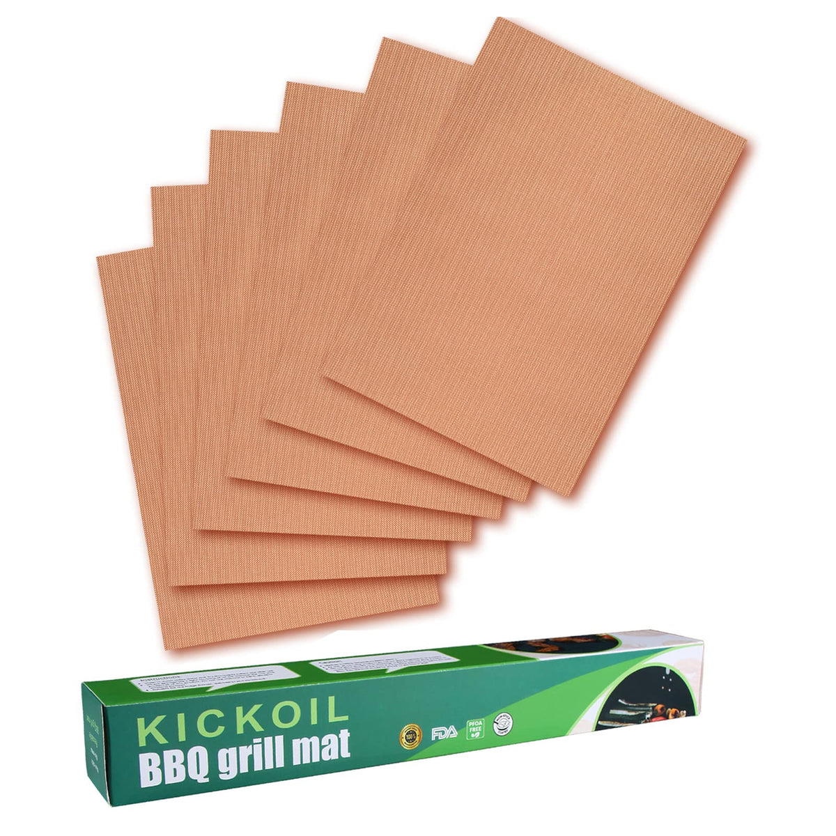 KickOIL grill mat protecting grill grates while preserving flavor.
