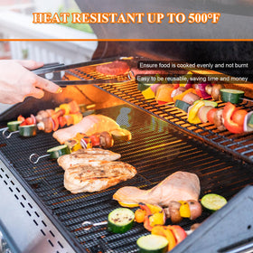 KickOil grill mat perfect for vegetables and fish on grills.