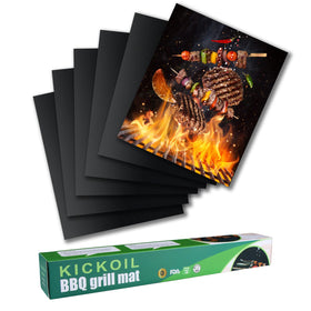 KICKOIL durable mats for many grilling sessions.