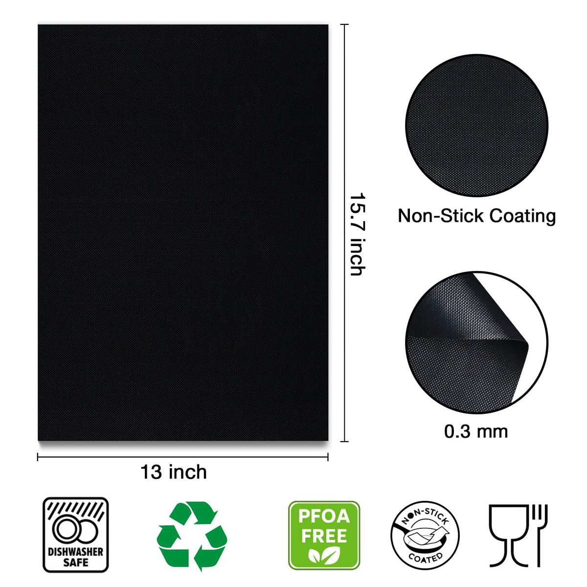 KICKOIL grill mats with teflon coating offering heat resistance and easy cleanup.