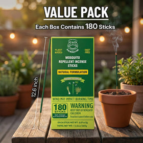 KICKOUTOR natural citronella blend scent from incense sticks repels flying insects outdoors