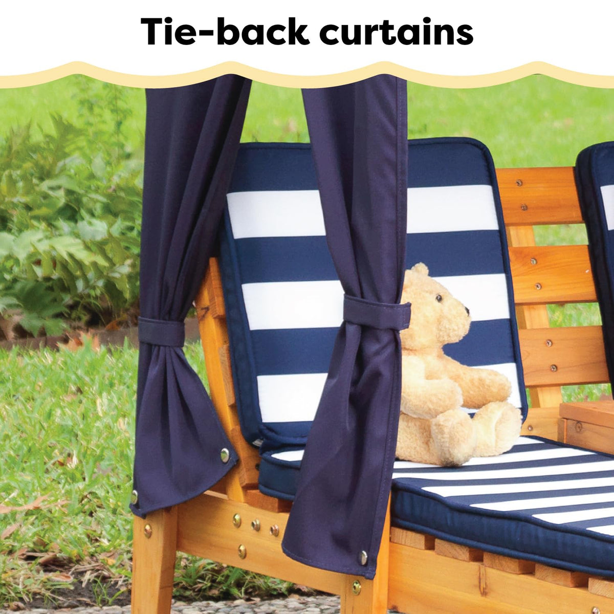 KidKraft two-seat lounge encourages sharing during sunny backyard days