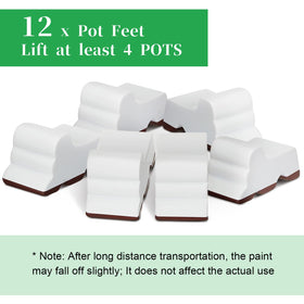 Kigeli 12-pack pot feet easy to store and swap.