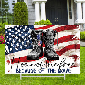Kigeli Memorial Day yard sign for outdoor display and patriotic ambiance.