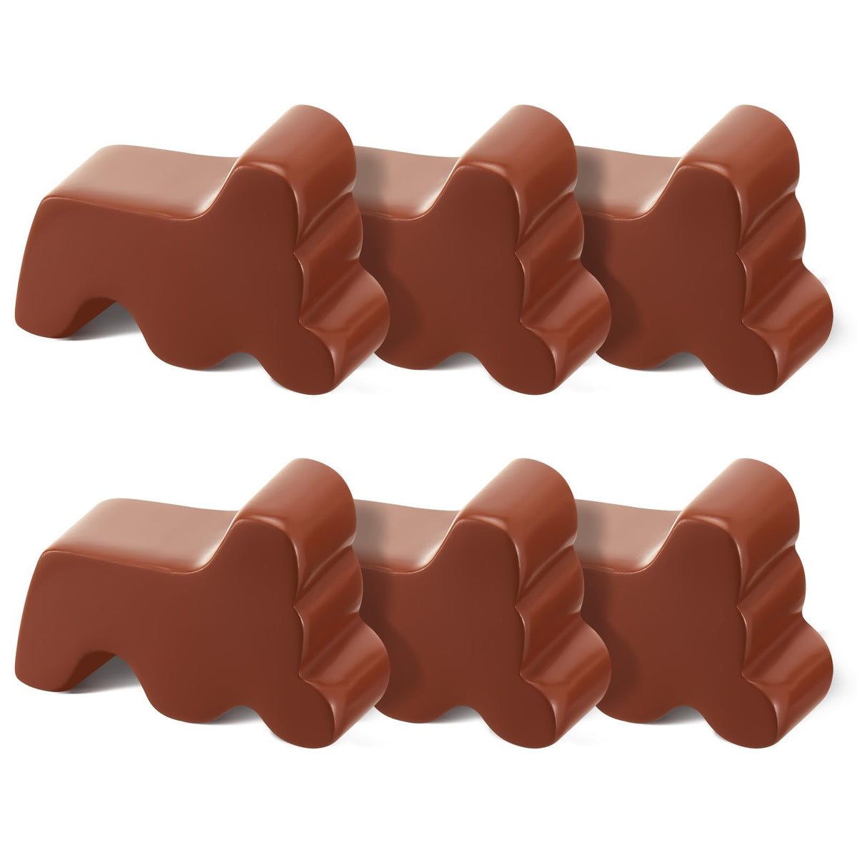 Kigeli pot feet 3inch long brown resin elevate outdoor planters