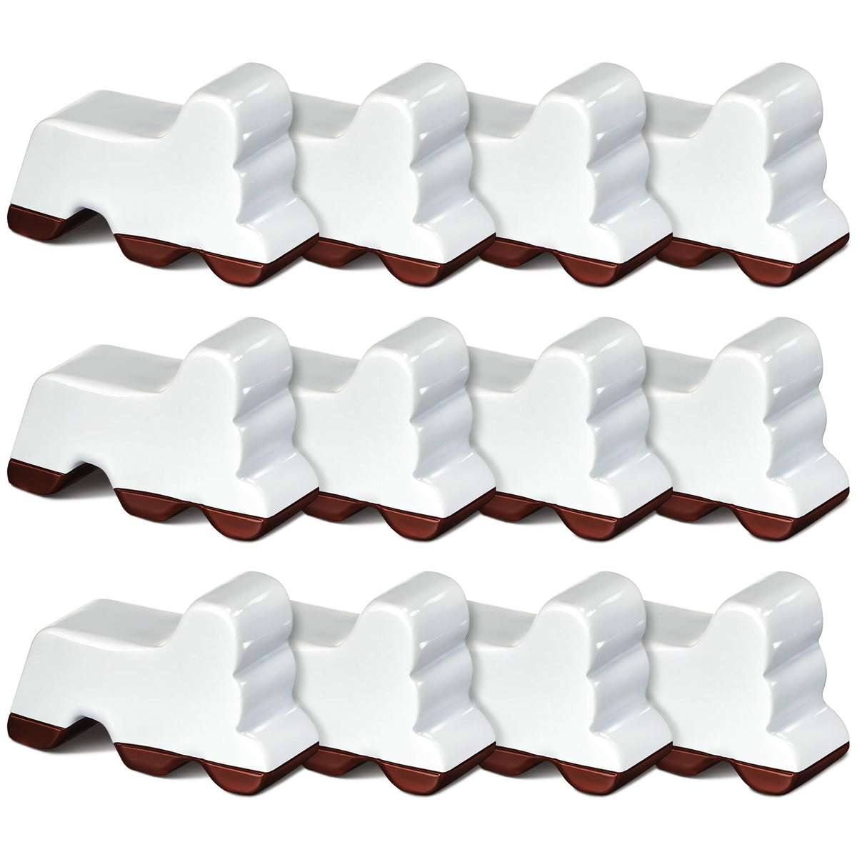 Kigeli resin pot feet white 12-pack elevating outdoor planters for airflow.