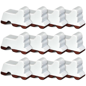 Kigeli resin pot feet white 12-pack elevating outdoor planters for airflow.