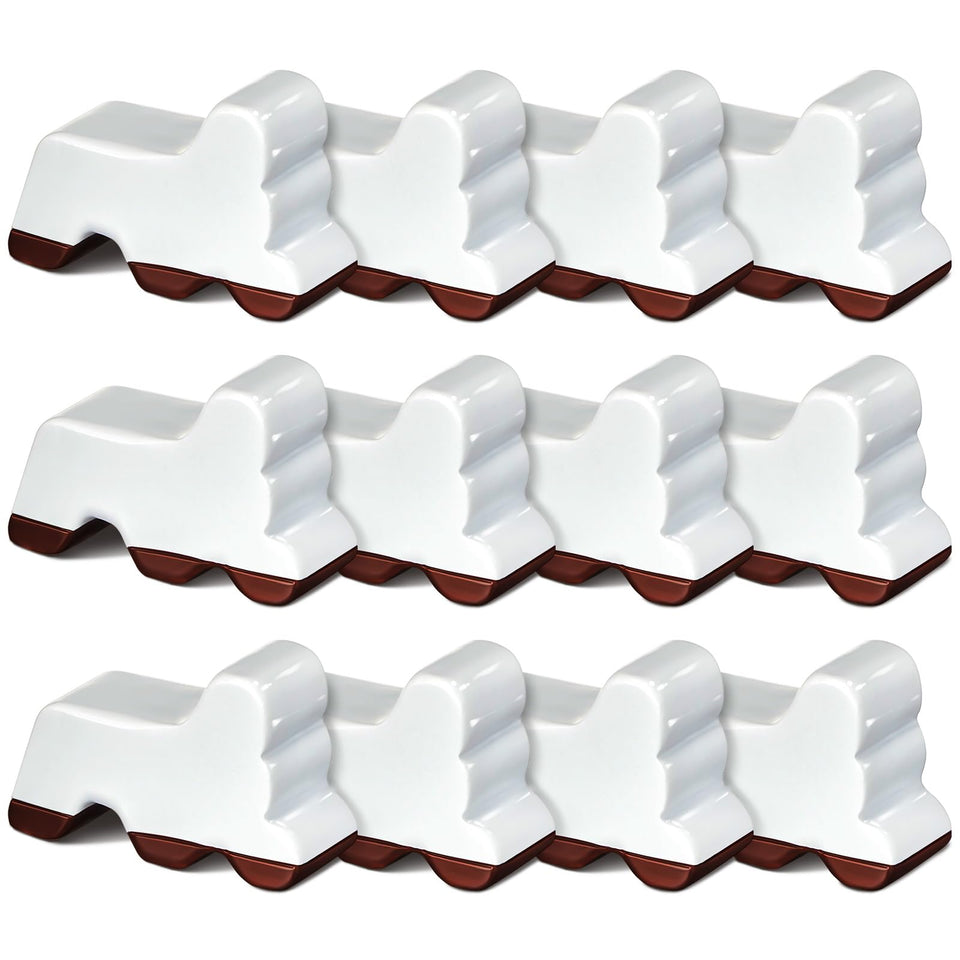 Kigeli resin pot feet white 12-pack elevating outdoor planters for airflow.