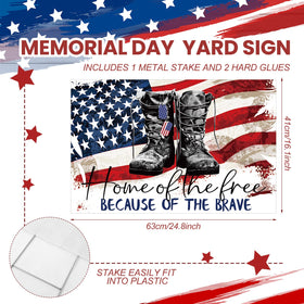Kigeli yard sign with H-frame for easy stake installation.