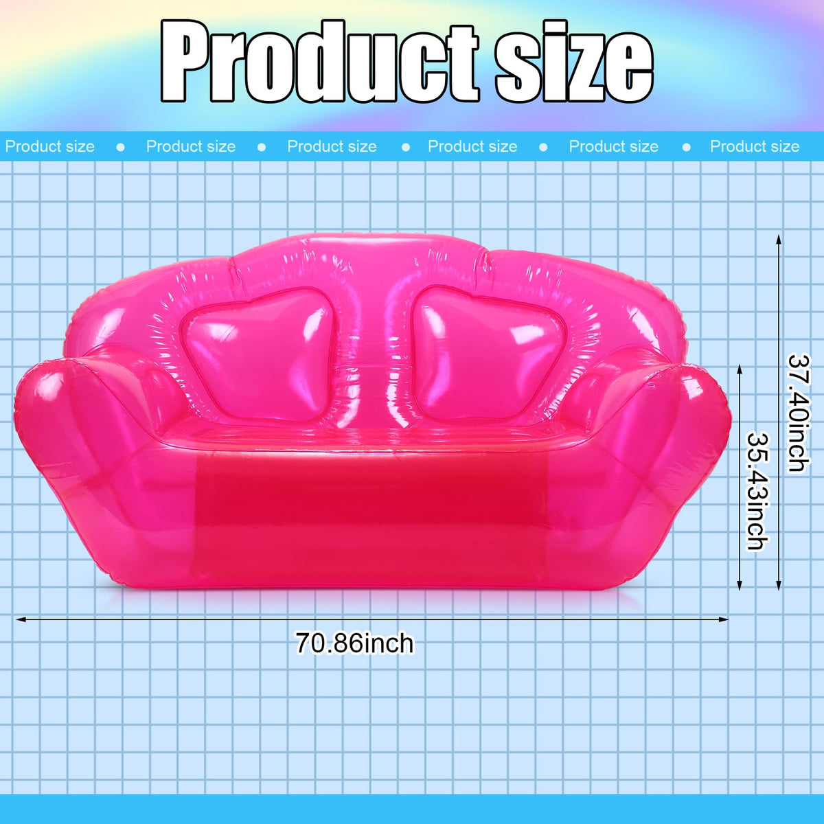 Kigley inflatable chair compact packaging for easy storage