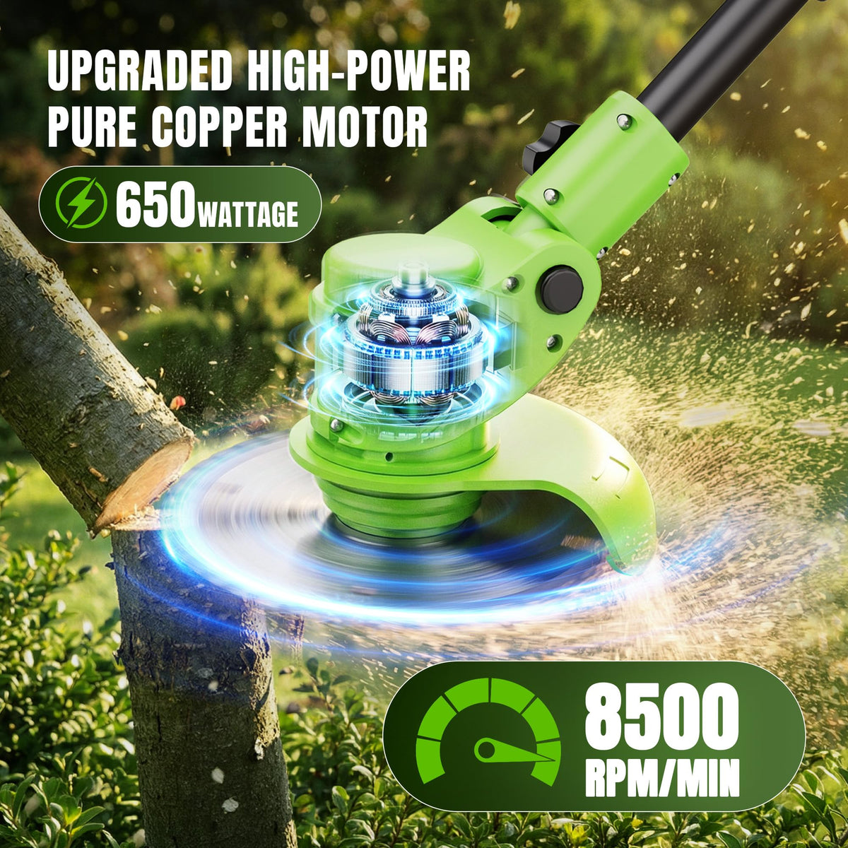 Kihoplly battery powered weed eater offers cordless convenience around garden beds