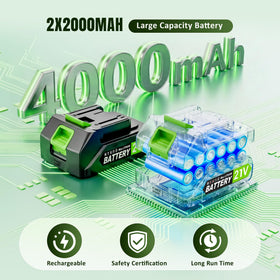 Kihoplly two batteries included extend outdoor work time