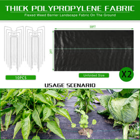 Kijamilee 2ft x 100ft roll ideal for commercial landscaping projects.