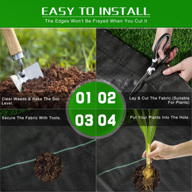 Kijamilee driveway weed-control fabric helps maintain clean pathways with sturdy construction
