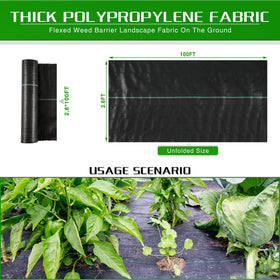 Kijamilee easy install weed barrier fabric laid flat in minutes