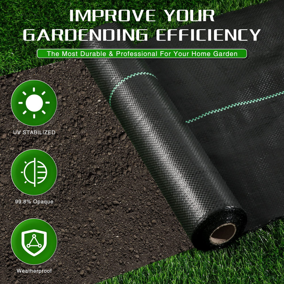Kijamilee geotextile fabric demonstrates strong weed control with durable polypropylene