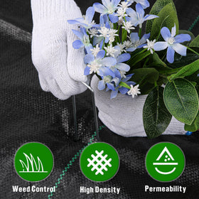 Kijamilee weed barrier permeable with cross-weave design improves airflow.