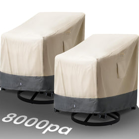Kikcoin extra-heavy-duty chair cover front view protects patio seating from rain