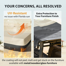 Kikcoin patio cover large air vents reduce condensation and keep furniture dry.