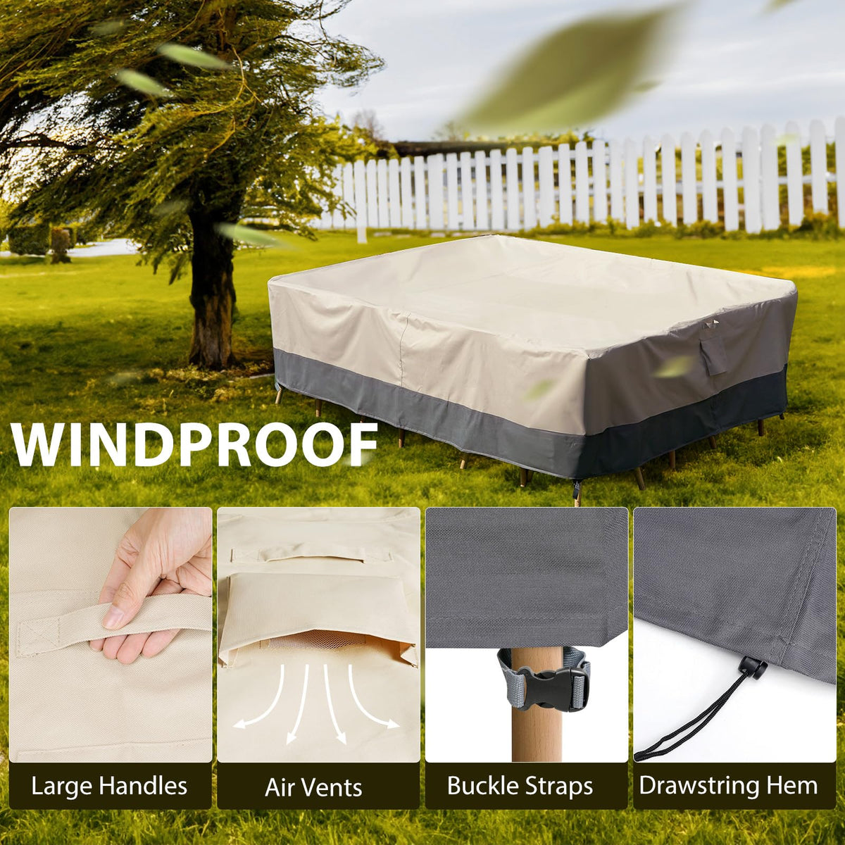 Kikcoin patio cover anti-UV protection helps preserve color and finish.