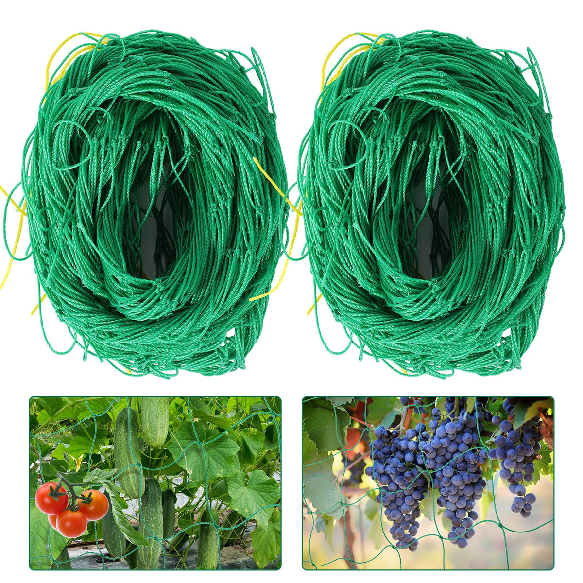 Kikhope trellis netting pack laid out for wide garden coverage and support