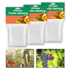 Kikhope trellis netting 5x30ft in white supports heavy crops and tidy climbing growth.