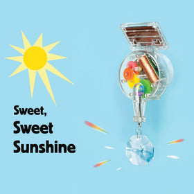 Kikkerland Rainbow Maker disco-ball rotation creates moving rainbow effects