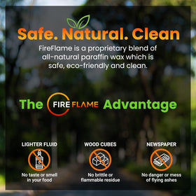 Kiknek FireFlame indoors outdoors versatility image highlights all-weather use