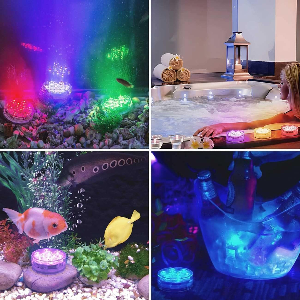 KIKOMO LED light highlighting fountains and aquariums with color