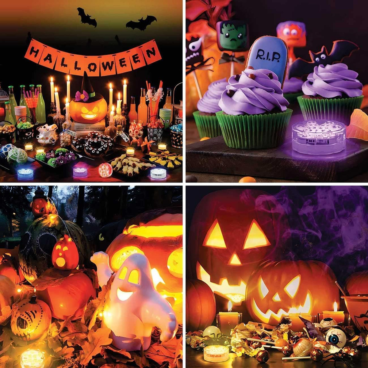 Versatile KIKOMO lights for pools, spas, bathtubs, and Halloween displays