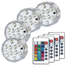 KIKOMO submersible LED pool light with vibrant color options for night-time ambiance