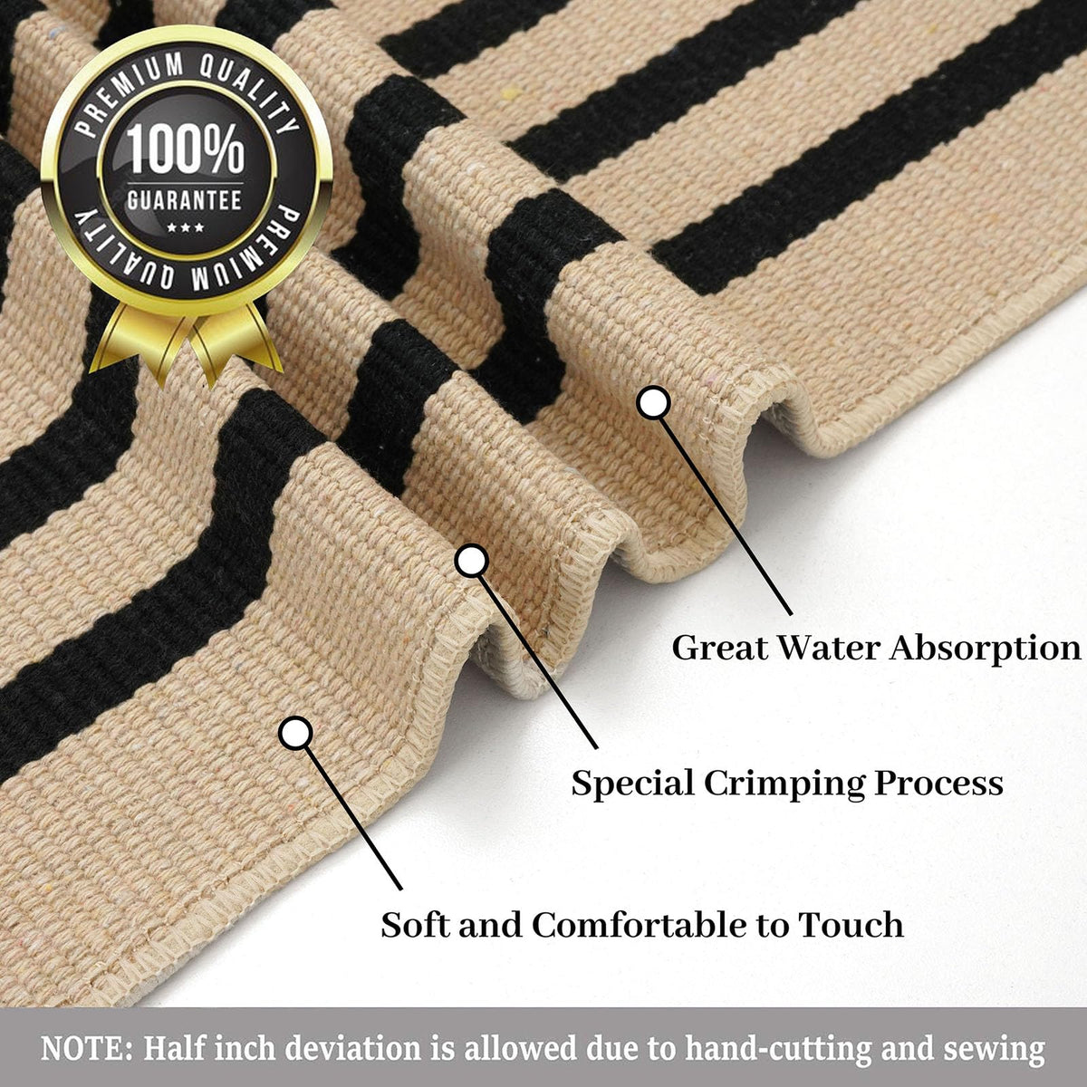 KILOCOCO entryway striped rug enhances doorway style with timeless stripes.