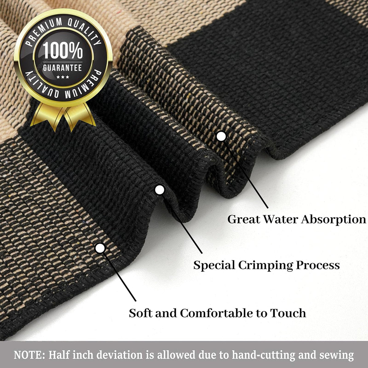 KILOCOCO note on no-slip layering to prevent slipping with rug pad.